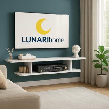 Imagem de Rack Tv Smart Nicho Suspenso Home Design Inteligente Organizador Sala Quarto 90cm Armario Prateleira Escritorio Fotos