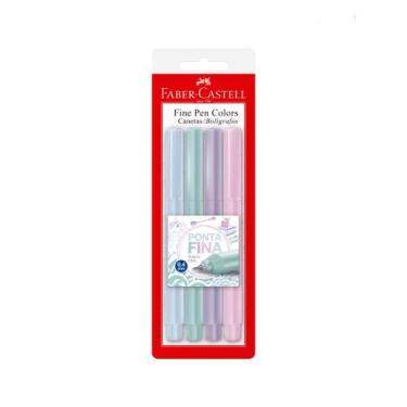Imagem de Caneta Fine Pen Tons Pastéis 4 cores - Faber Castell