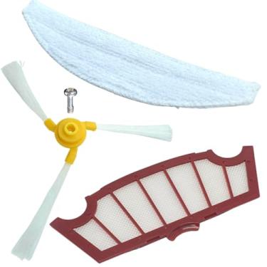 Imagem de KIT ESCOVA FILTRO PANO MOP ESFREGÃO COMPATÍVEL COM ROBÔ ASPIRADOR HOUSEKEEPER PRO E MULTILASER ORION HO042