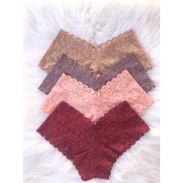 Imagem de Calcinha shortinho de renda kit com 3 - Doce Pimenta 