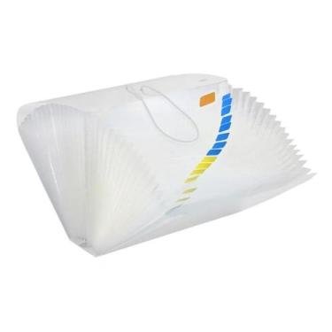 Imagem de Pasta Sanfonada Média Plástica Duplicata 31 Divisórias 19x24cm ACP e P