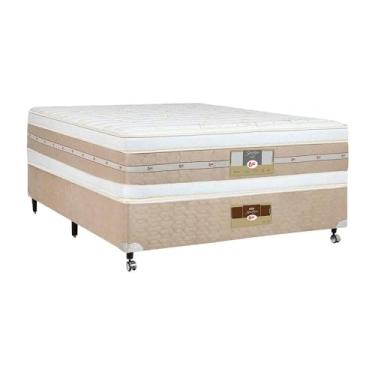 Imagem de Cama Box + Colchão Castor Casal Silver Star Air Double Face Pocket 138x188x61cm