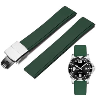 Imagem de Niziruoup Pulseiras de relógio FKM Rubber Watch Strap Deployant Clasp ajustável CTS Fluororubber 19 mm, 20 mm, 21 mm, 22 mm, liberação rápida, macia, durável, pulseira de substituição universal de