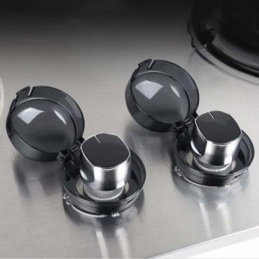 Imagem de Kit 6 Protetor Botão De Fogão Transparente Proteção Infantil - TMT, Tr