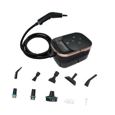 Imagem de IEUDNS Limpador a vapor de alta pressão Dispositivo de limpeza a vapor compacto Plugue UE Multifuncional eficiente para sofá, exaustor, banheiro e casa, Ouro Preto