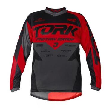 Imagem de Camisa Infantil Trilha Enduro - Pro Tork Factory Edition 3, Preto, Ver