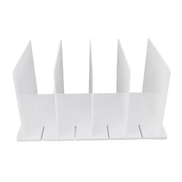 Imagem de Prateleira Divisor Titular Plastic Closet Organizer Fácil Montagem Moderna Solução De Armazenamento para Bolsa Livros Louça ABS Material Conjunto de 4 5 ou 6 peças (5 placar de divisor)