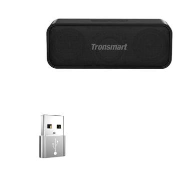 Imagem de BoxWave Adaptador compatível com mini alto-falante externo portátil Tronsmart T2 - USB-A para C PortChanger (pacote com 5), adaptador de dados de carregamento de conversão OTG tipo C - prata metálica