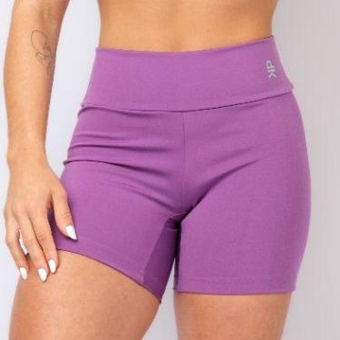 Imagem de Short Fitness Cintura Alta Sem Transparência Academia Básico Feminino 