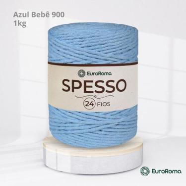 Imagem de Barbante Spesso EuroRoma 4x24 Fios 1 kg, 900 | Azul Bebê