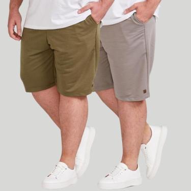Imagem de Kit 2 Bermudas Moletom Masculina Plus Size Shorts Moletinho - DAZE MOD