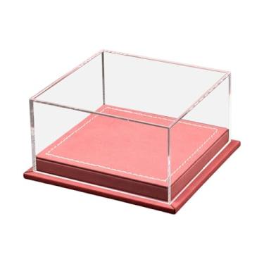 Imagem de Yunhgft Caixa de Exposição para Carrinhos de Brinquedo em Escala 1:64, Tampa de Acrílico Transparente, Organizador de Modelos de Veículos, Leve, Multifunciona, Vermelho escuro, Tamanho real