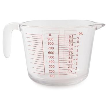 Imagem de Jarra Medidora de Vidro Borossilicato, 1L, Resistente a Altas Temperaturas, com Escala de Medição