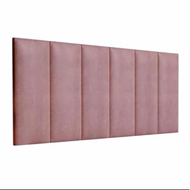 Imagem de Cabeceira Roma modular p/cama Box Casal 140 cm - Rosa