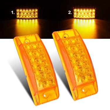 Imagem de Ledvillage Luzes marcadoras retangulares de 15,2 cm para caminhão, caminhão, lixo, ônibus, 12 V CC (pacote com 2)