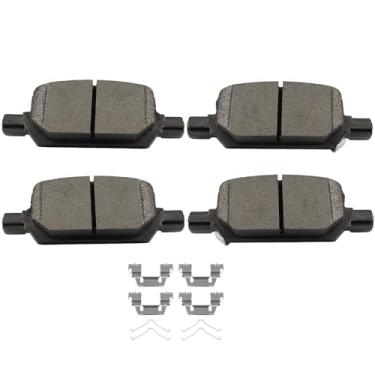 Imagem de SCITOO D2370 Conjuntos de pastilhas de freio traseiras de cerâmica com substituição de ferragens para Chevrolet para Colorado 2021-2022, para GMC para Canyon 2021-2022