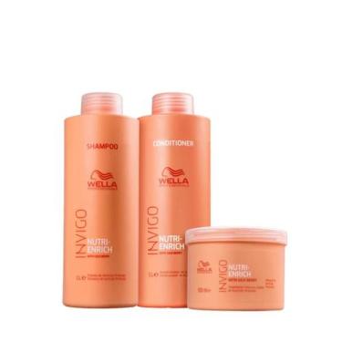 Imagem de Wella Nutri-Enrich Sh 1000ml + Cond 1000ml + Masc 500ml - Wella profis