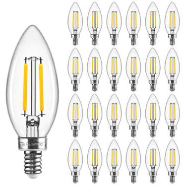 Imagem de Lâmpada LED Hizashi E12 6W 550LM 3000K regulável, pacote com 24