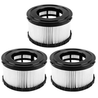 Imagem de Filtro HEPA DC5151H compatível com aspirador de pó seco e úmido DEWALT DC515/DCV517 (pacote com 3)