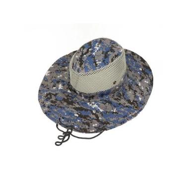 Imagem de Chapéu De Pescador Com Aba Larga E Camuflagem Digital Para Pesca, Mont