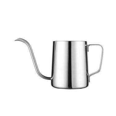 Imagem de Chaleira Aço Inox Escovado.350ml Bico Fino Preto Chá Café - 1