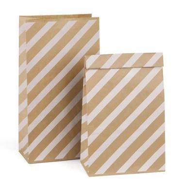 Imagem de Lancheira de papel Dream Kraft Brown 4 libras 100 unidades 22x7,5x24cm