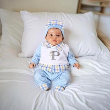 Imagem de Macacão Bebê Menino Bordado Personalizado Letra do Nome - Maria's Baby