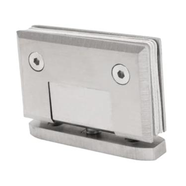 Imagem de Bothyi Dobradiça para porta de chuveiro de vidro, rotação para porta de chuveiro de vidro, braçadeira de gabinete de vitrine leve de aço inoxidável, Hipotenusa Escovada