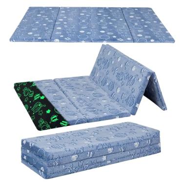 Imagem de MeMoreCool Colchão futon infantil grande 1,8 x 1,2 m, colchão de tatame de espuma espessa para área de jogos infantil, tapete de tatame dobrável para sala de jogos