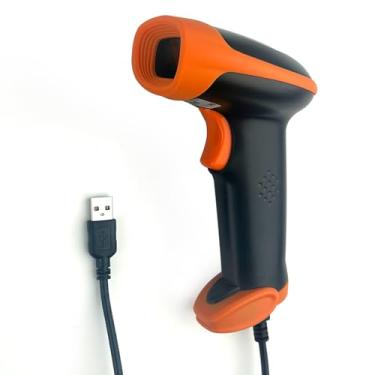 Imagem de Leitor de código de barras USB portátil com fio 2D com cabo USB longo, scanner automático de código QR PDF417, leitor de código de barras, matriz de dados, plug and play, para supermercado, loja de