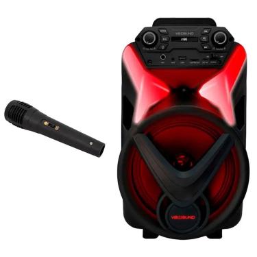 Imagem de Caixa de Som Amplificada VibeSound VS002 340RMS Bluetooth com Microfone