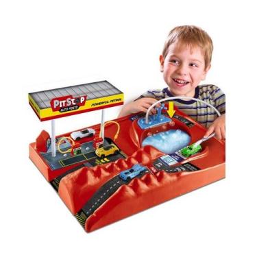 Imagem de Pit Stop lava Rápido Com 2 Carrinhos Sai Água de Verdade - LUA DE CRIS