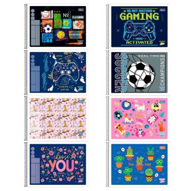 Imagem de Caderno capa flexível cartografia 96fls D mais Tilibra