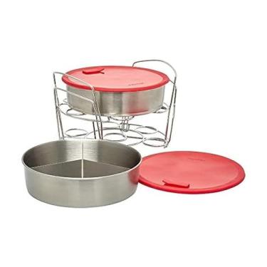 Imagem de Instant Pot Conjunto oficial de cozinheiro/assar, 8 peças, compatível com panelas de 6 e 8 litros, vermelho