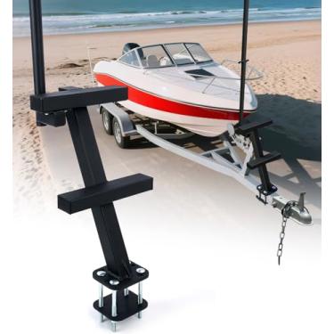 Imagem de Toplamper Degraus de reboque de barco com corrimão Barcos resistentes escada de embarque para a língua 2 degraus