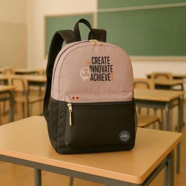 Imagem de Mochila Escolar Grande Create Clio, Bege