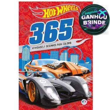 Imagem de Livro Hot Wheels - 365 Atividades e Desenhos Para Colorir Crianças Fil