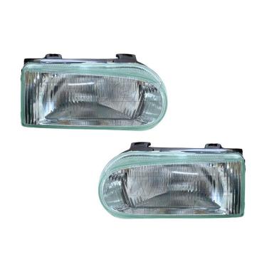 Imagem de Par Farol Vidro Compativel Vw Gol Saveiro Parati G2 Bola