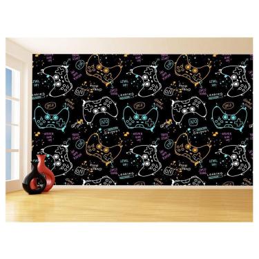 Imagem de Papel De Parede 3D Infantil Controle Game Jogo 3,5M Azs284
