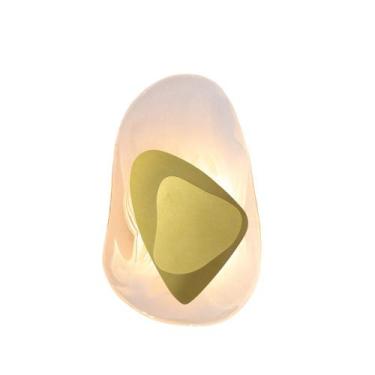 Imagem de Arandela Muhar Vidro Leitoso Dourado (C)20cm (A)31cm Led 5W 2700K MUH1