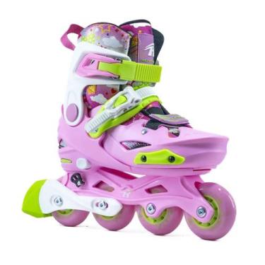 Imagem de Patins Inline Infantil RV Pink Ajustável do 26 ao 37 Rosa - Go Roller,