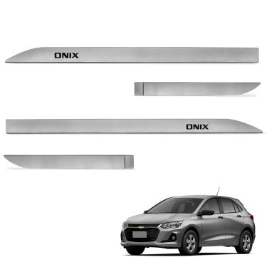 Imagem de Jogo de Friso Lateral Onix 2013 a 2024 Prata Shark