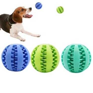 Imagem de Bola Bolinha Interativa Brinquedo Cães Cão Cachorro Pet Porta Para Petisco Ração Limpeza Dental Mordedor 6cm (2pc Cor Aleatória)