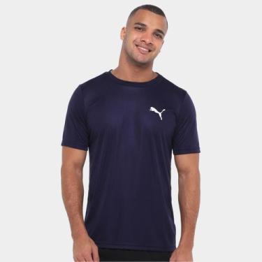 Imagem de Camiseta Puma Small Poly Masculina, Marinho, P