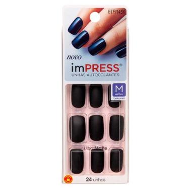 Imagem de Unhas Postiças imPress Matte Color Médio, 24 Un