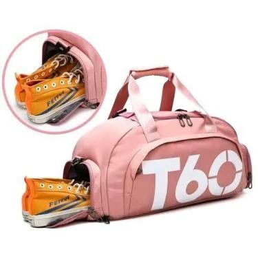 Imagem de T60 Bolsa Academia Transversal Com Compartimentos em Rose