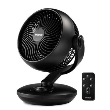 Imagem de SIGBOT - Ventilador de computador pequeno para câmara, ventilador de circulação de ar com controlo remoto, 3 modos, 8 velocidades, temporizador 9H, poderoso fluxo de ar de 70 pés, oscilação