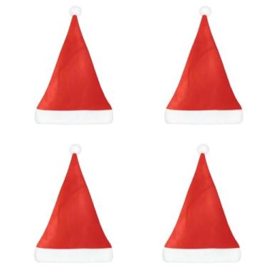 Imagem de Kit 4 Gorro De Natal Chapéu Natalino Touca Papai E Mamãe Noel