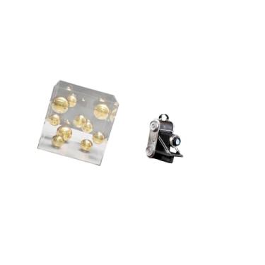 Imagem de Fenteer Escultura em Resina Transparente em Formato de Bola de Câmera, Modelo Versátil para Decoração de Casa, Escritório, Prateleira, Armários, Bar Ou para a