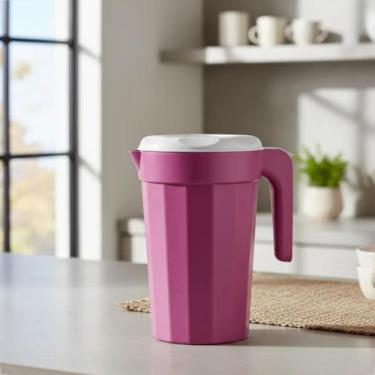 Imagem de Kit 10 Jarras Plásticas 2L Com Tampa Branca Para Água e Suco - GP Plás